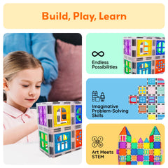 PicassoTiles STEM construction toy fosters early geometry, color sense, and planning.