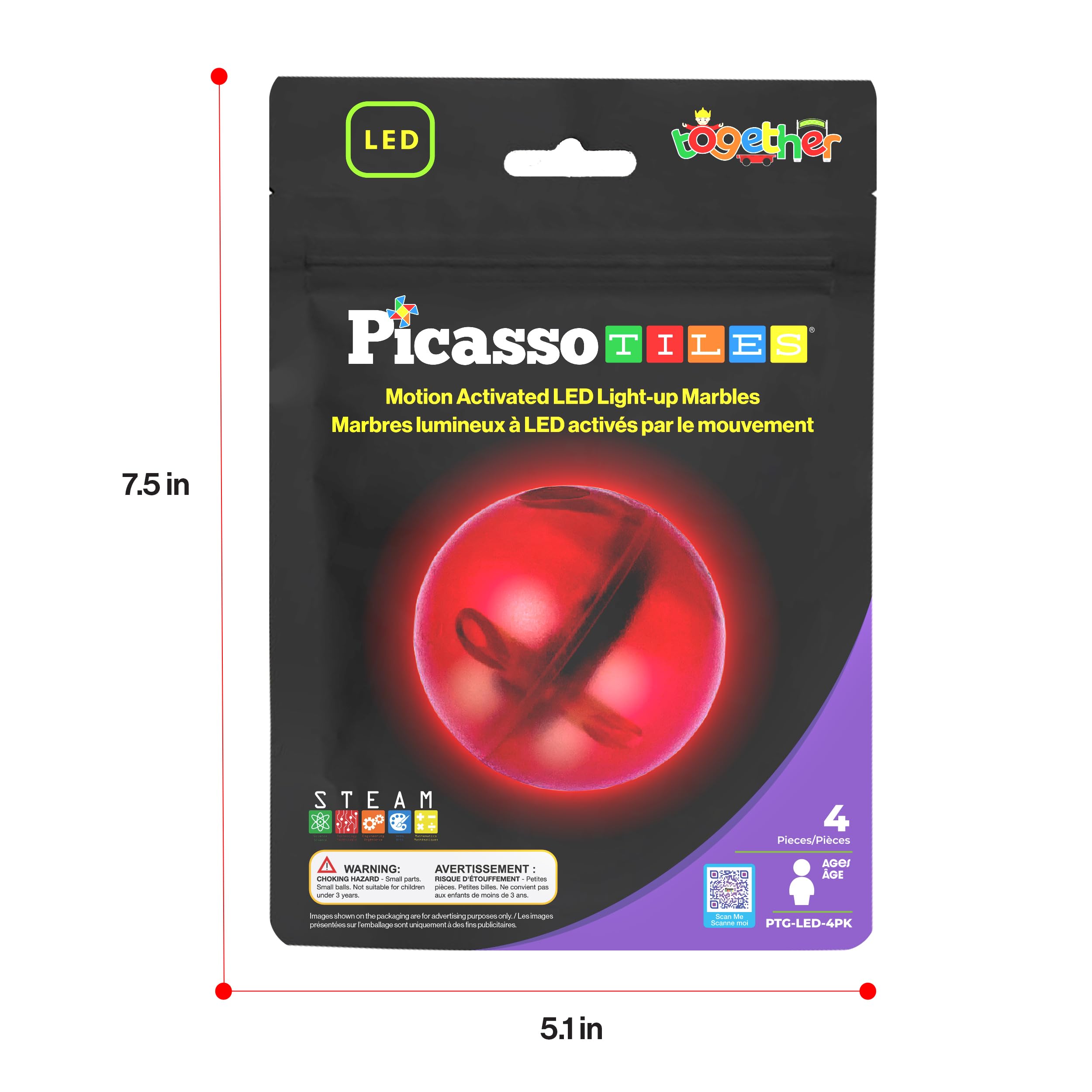 PicassoTiles marbles and tiles help develop fine motor skills through hands-on building.