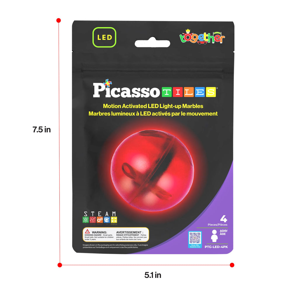 PicassoTiles marbles and tiles help develop fine motor skills through hands-on building.