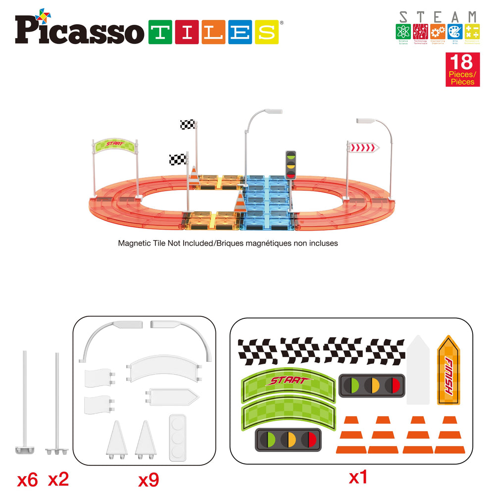 PicassoTiles STEM educational magnets support hands-on learning through construction.