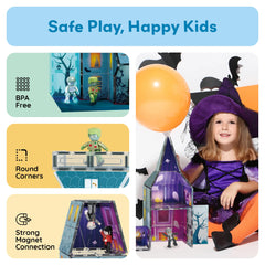 PicassoTiles BPA-free ABS plastic keeps play safe for young builders.