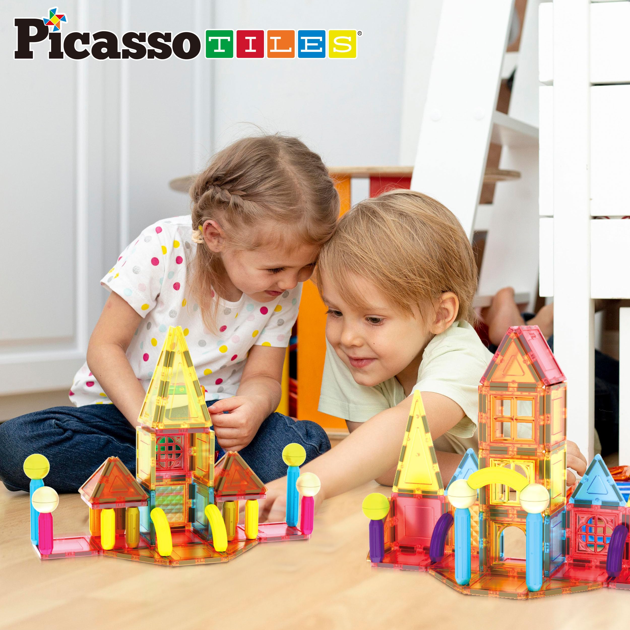 PicassoTiles stem-learning playset encourages exploration and problem solving