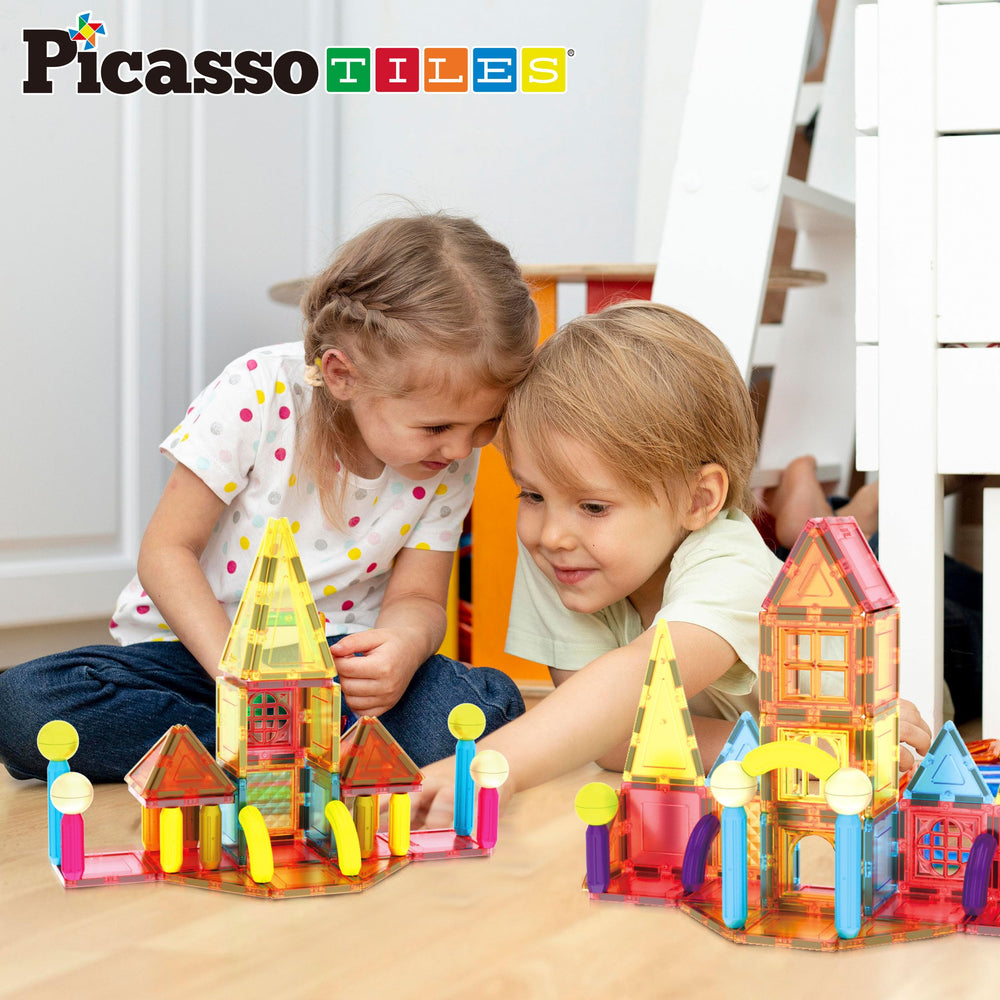 PicassoTiles stem-learning playset encourages exploration and problem solving