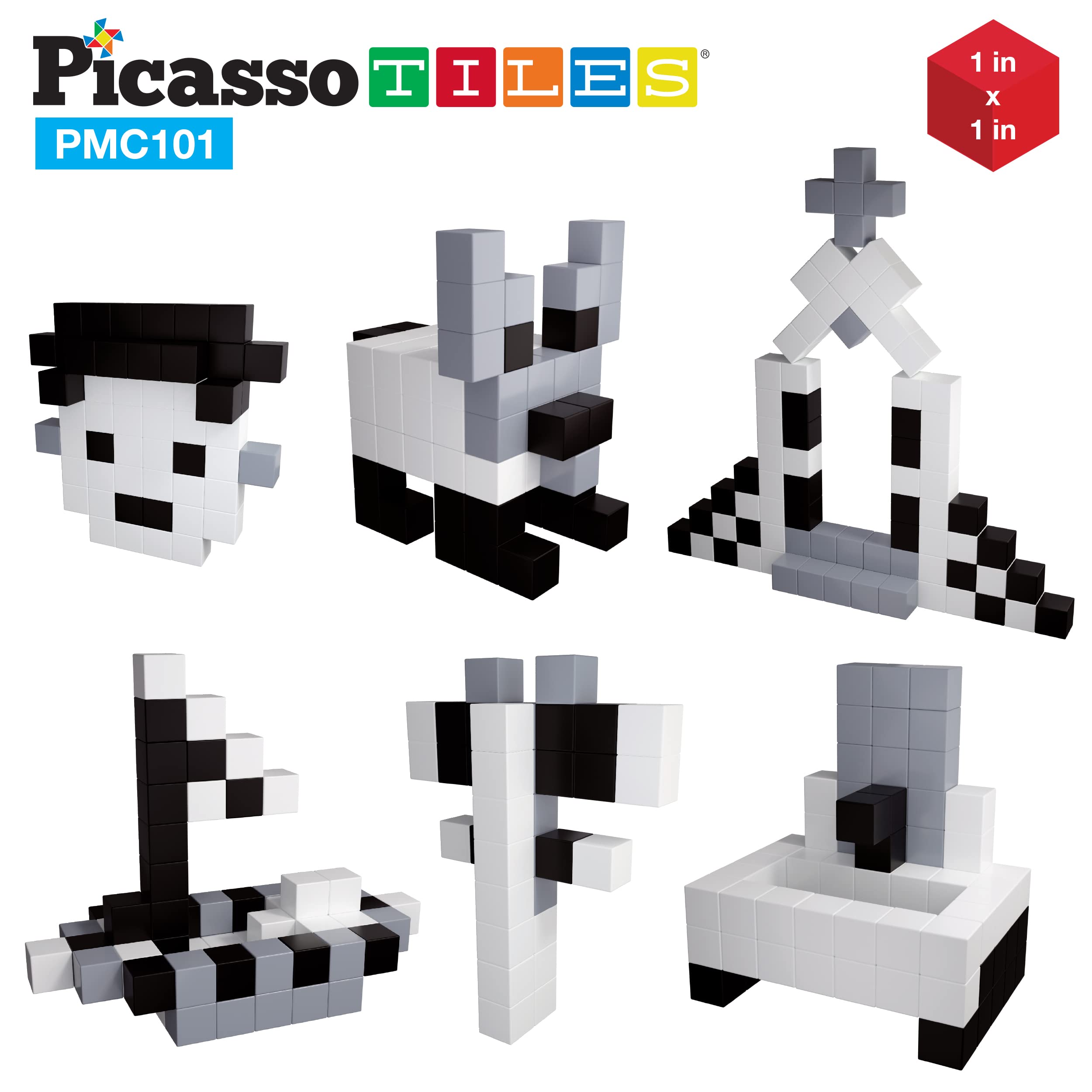 PicassoTiles safe ABS plastic blocks with smooth edges for safe, durable play.