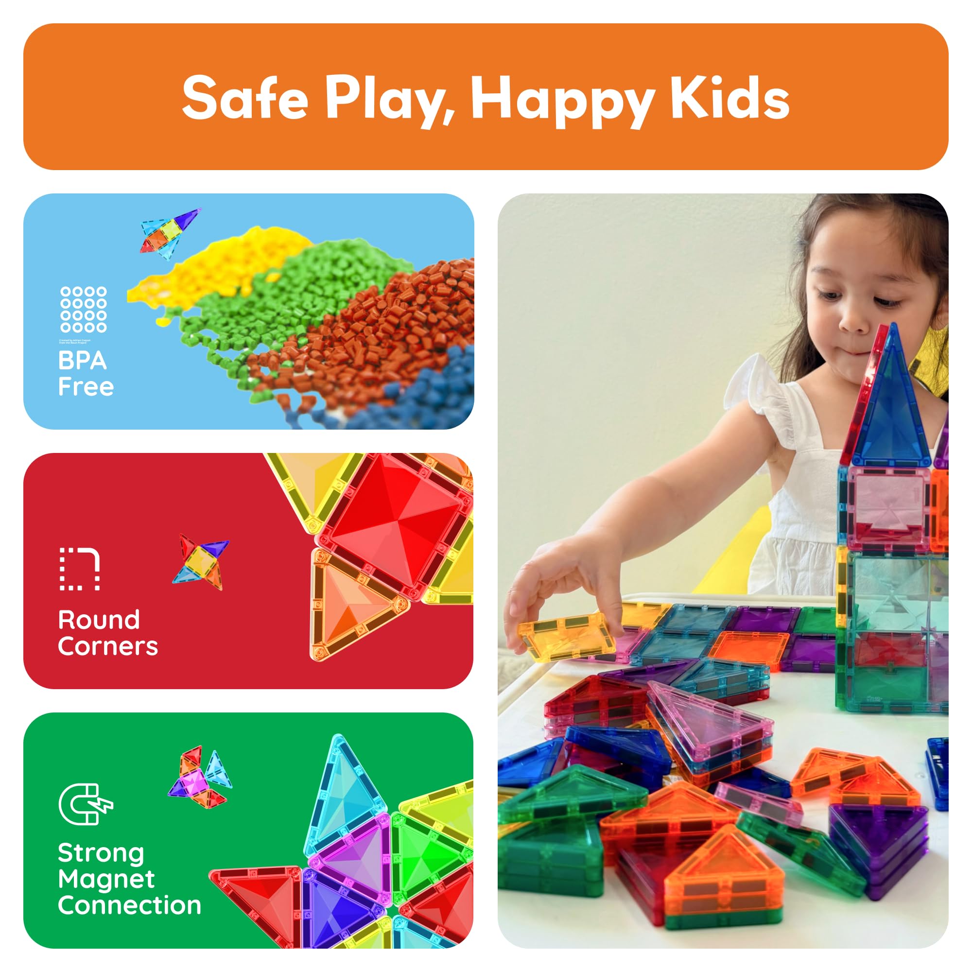 PicassoTiles STEM tiles empower kids to build towers and shapes