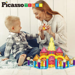 PicassoTiles stick-modules magnetic builds demonstrate versatile modular construction