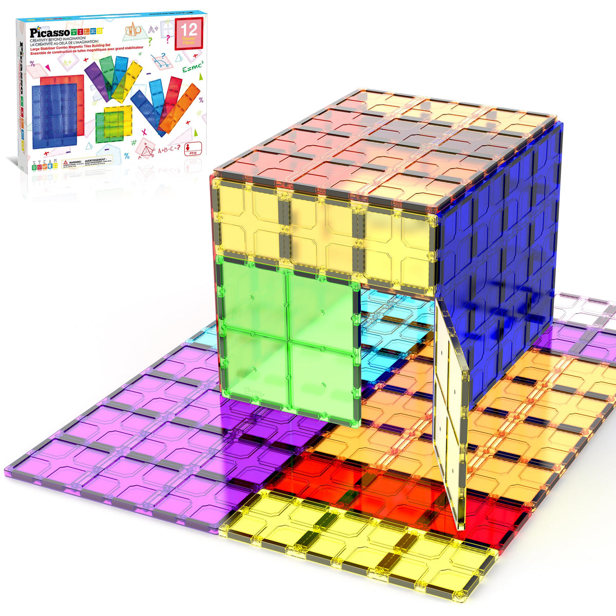 PicassoTiles supersized base plate tile for quick, stable foundations in kids' builds.