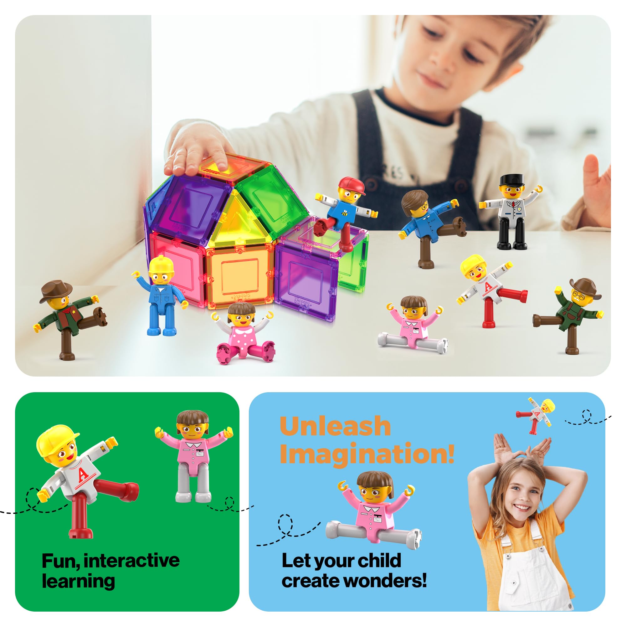 PicassoTiles toddler-friendly figures expand play variety for creative construction