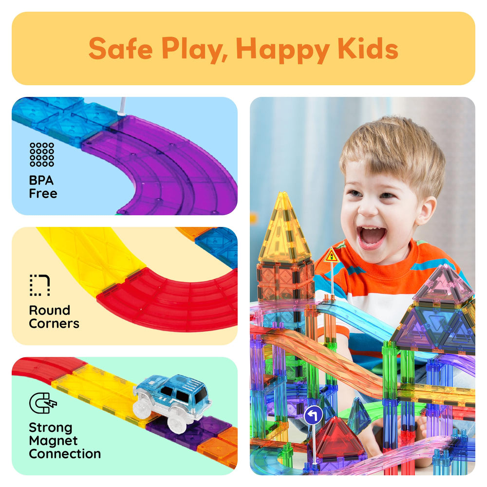 PicassoTiles track-compatibility-with-sets illustrates expandability across full-sized tile kits.