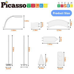 PicassoTiles traffic sign accessory stabilizers add safety cues for imaginative play.