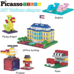 PicassoTiles universal compatibility lets you mix with other brands' bricks for varied builds