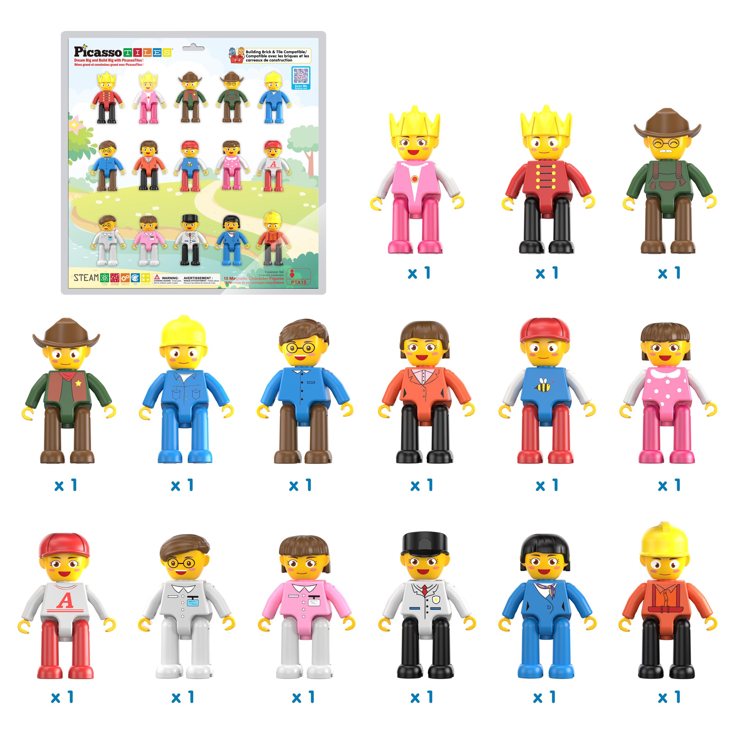 PicassoTiles vibrant colors support visual learning and fine motor development during play.