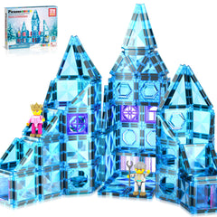 PicassoTiles Winter Ice theme tiles for portable creativity and on-the-go building fun