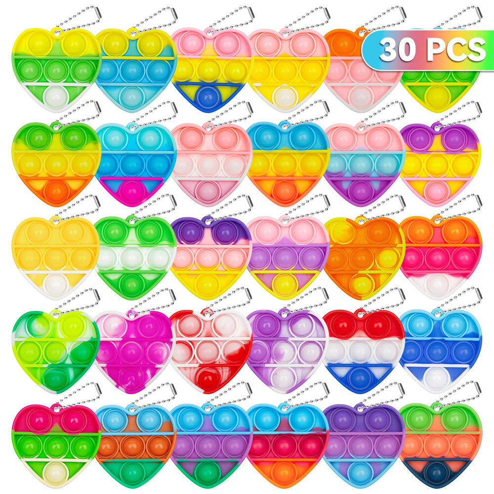 PICcircuit heart pop keychain—interactive bubbles for Valentine gift fun.