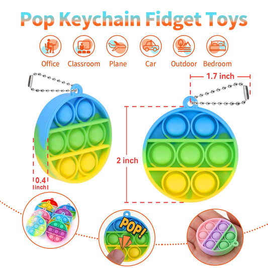 PICcircuit pop fidget keychain held in hand for on-the-go play.