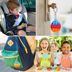 PICcircuit silicone fidget keychain with soft tactile texture.