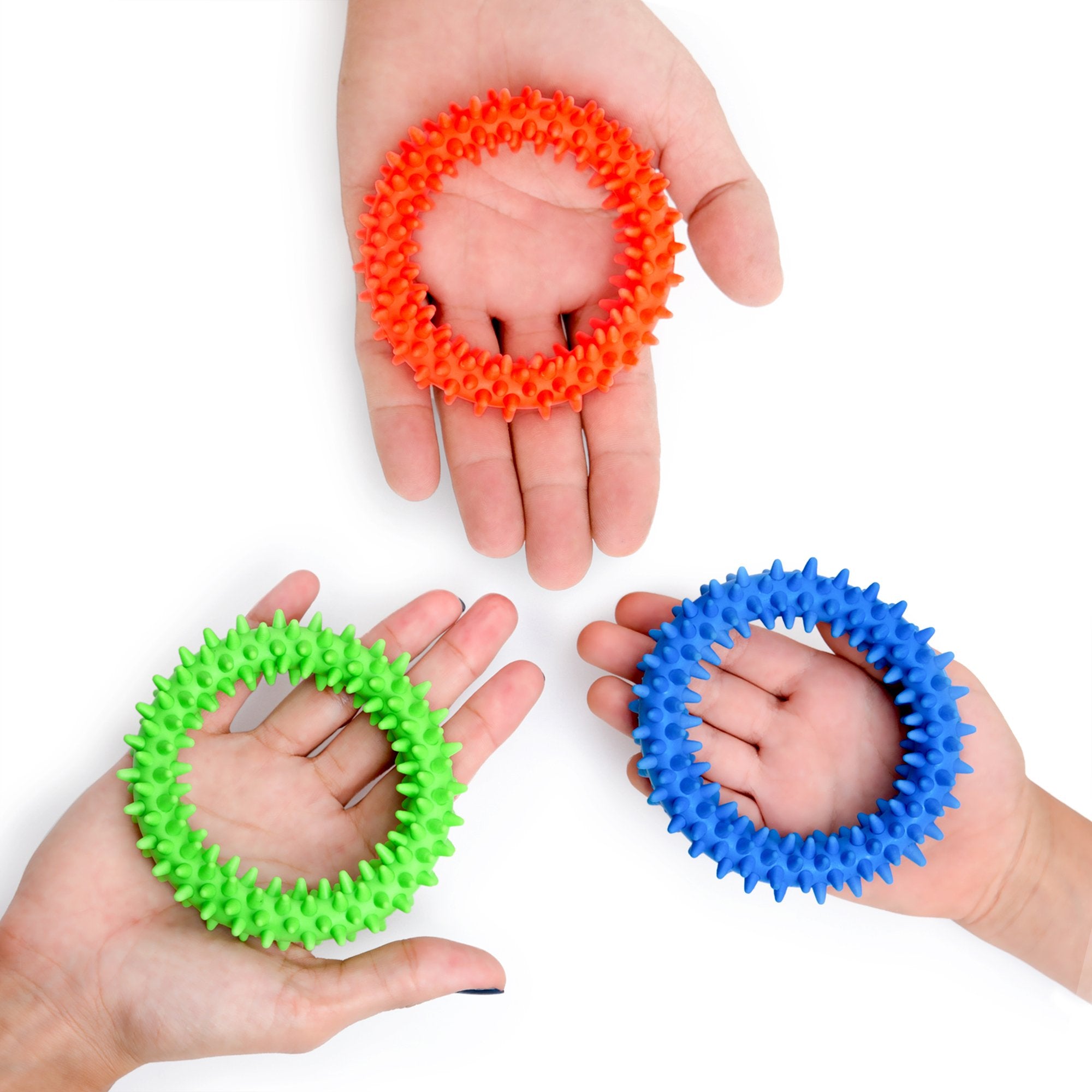 PICK A TOY Hedgehog Rings silent fidget action in classroom.