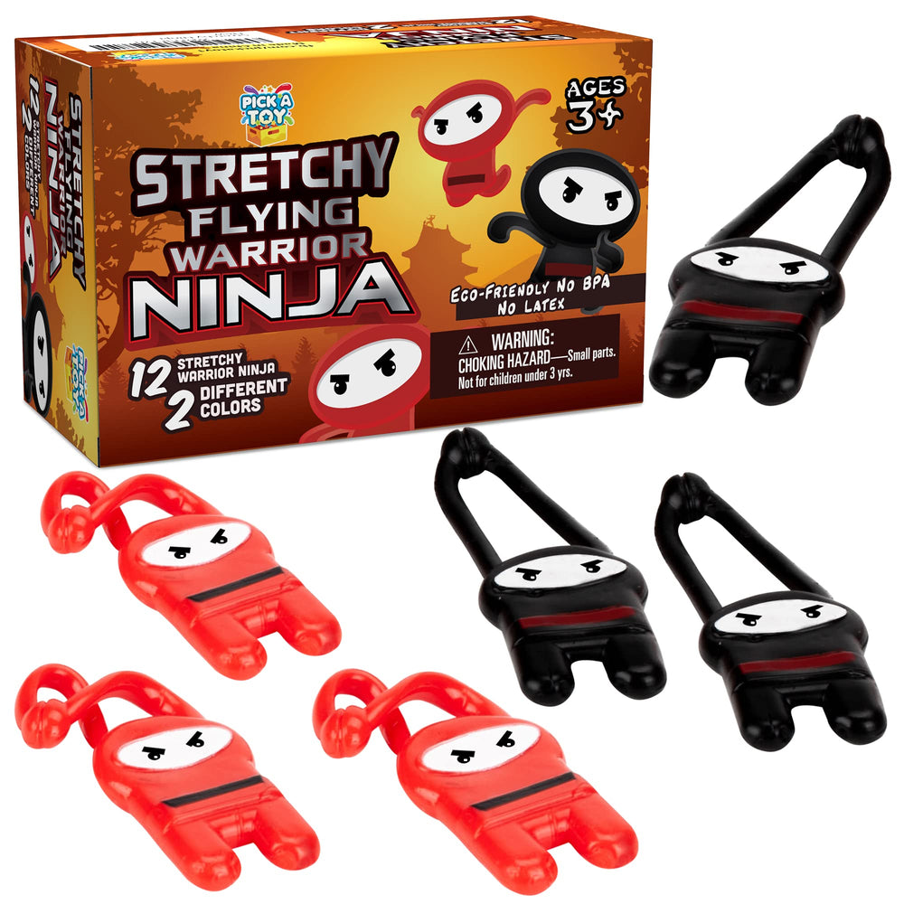 PICK A TOY Ninja slingshots in red and black for active play and party fun.