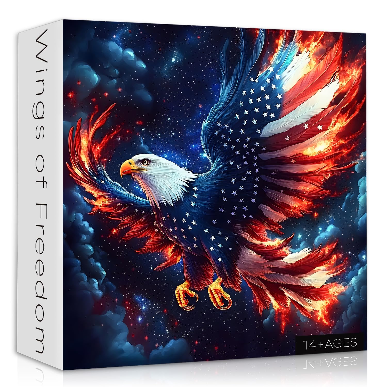 PickForU American Flag Eagle Puzzle front view shows crisp eagle and flag details