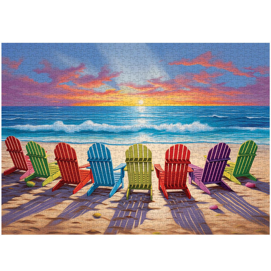 PICKFORU Colorful puzzle corners, vibrant pieces for engaging family activity.