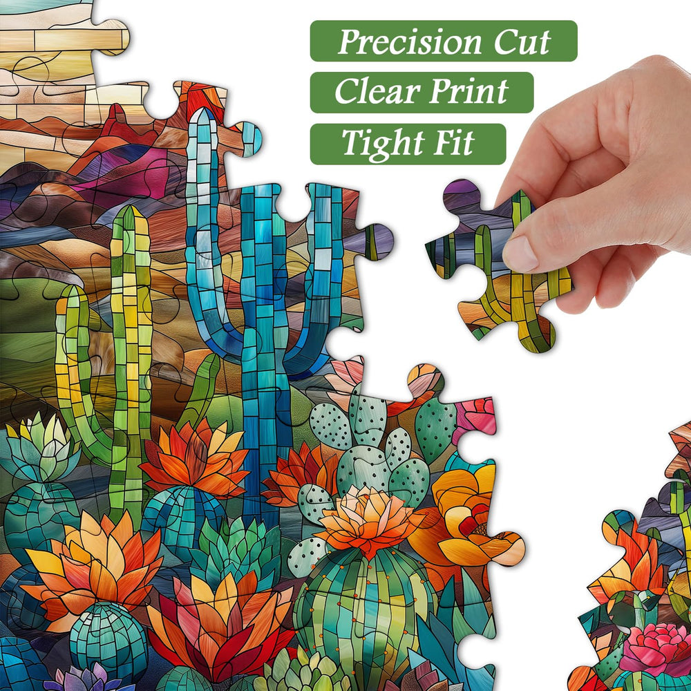 PICKFORU cactus puzzle back is lettered for easier solving
