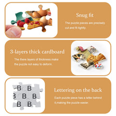 PICKFORU cat puzzle kitchen scene; playful cats focus on baking tasks.