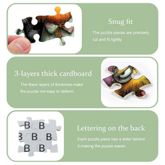 PICKFORU cat puzzle poster inside provides a reference for assembly