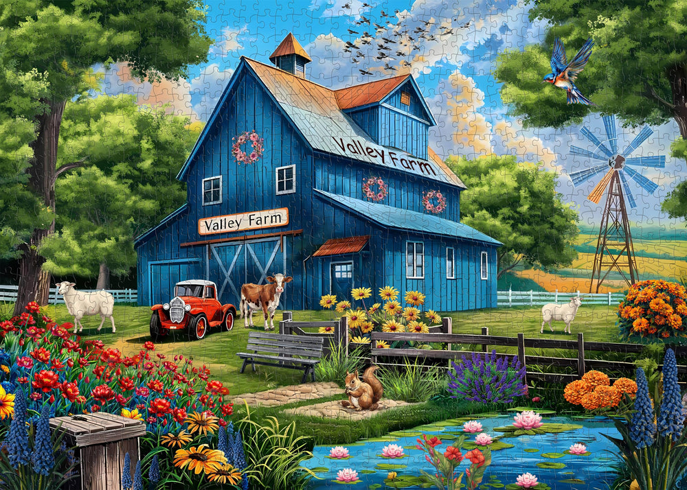 PICKFORU Country Life Scene Puzzle for adults offers a scenic, relaxing challenge.