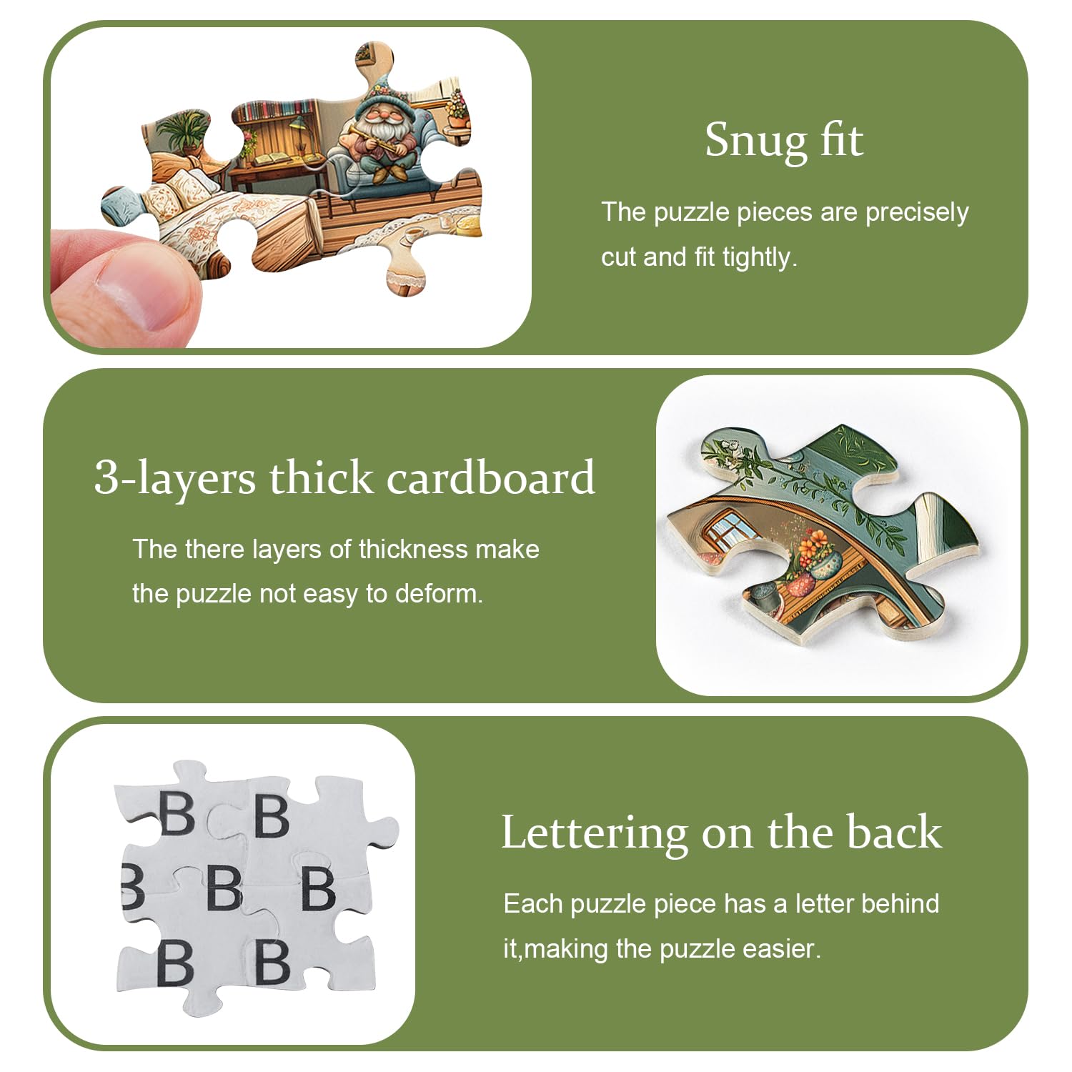 PICKFORU Flower Garden Nature Puzzle shows butterflies and birds for relaxing, colorful decor.