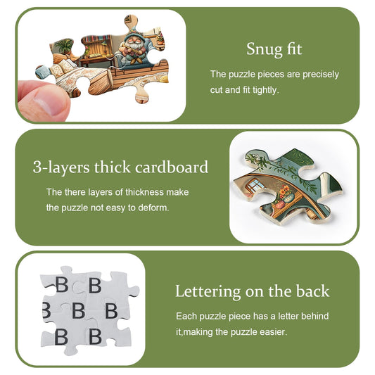 PICKFORU Flower Garden Nature Puzzle shows butterflies and birds for relaxing, colorful decor.
