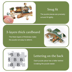 PICKFORU Flower Garden Nature Puzzle shows butterflies and birds for relaxing, colorful decor.