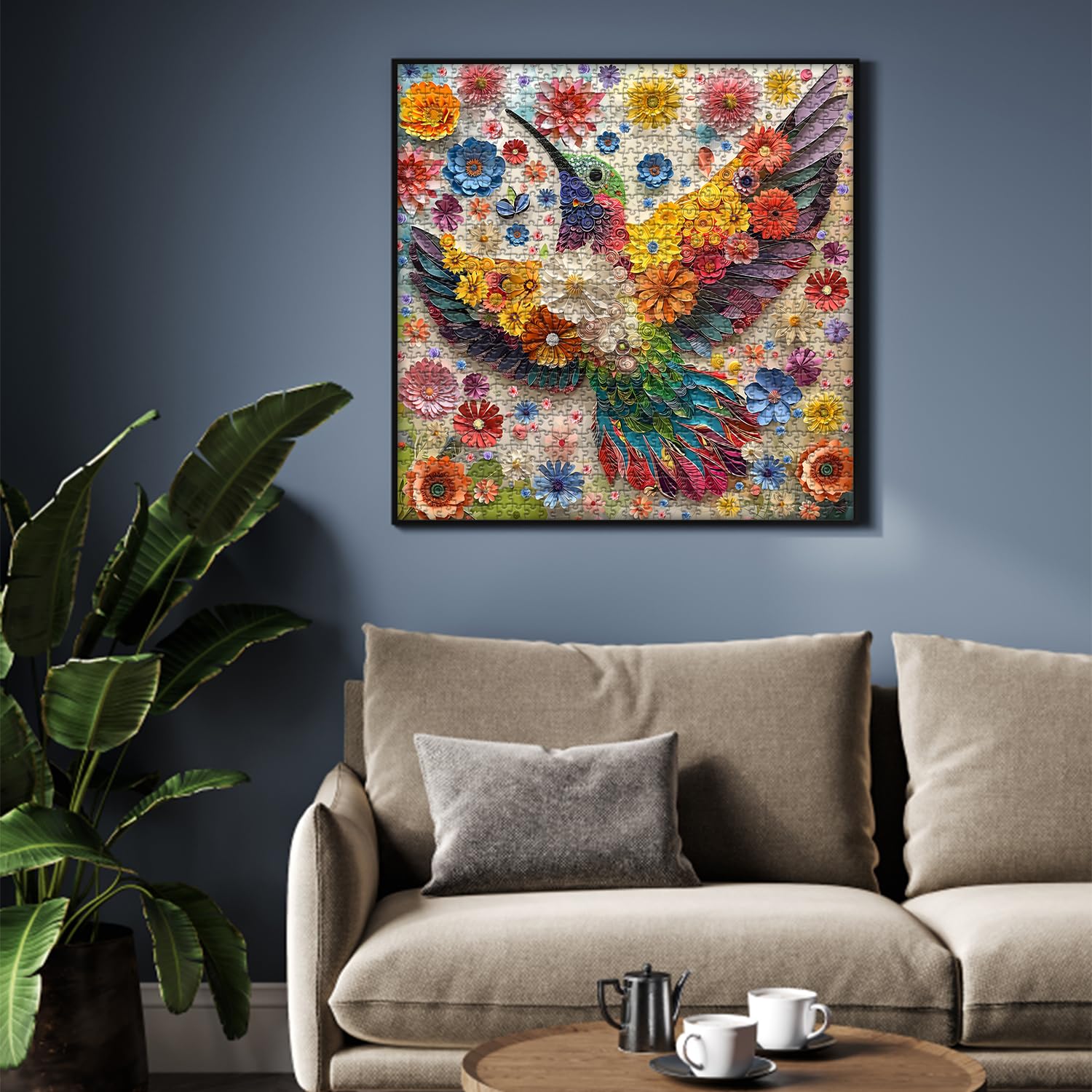 PICKFORU hummingbird puzzle back is letter-marked for quick sorting