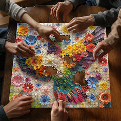 PICKFORU hummingbird puzzle enjoyed with friends for a cozy gathering