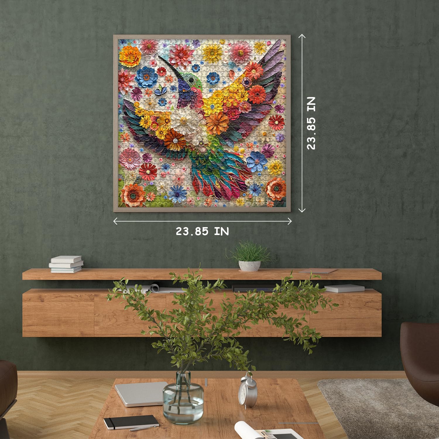 PICKFORU hummingbird puzzle wall decor idea to brighten any room