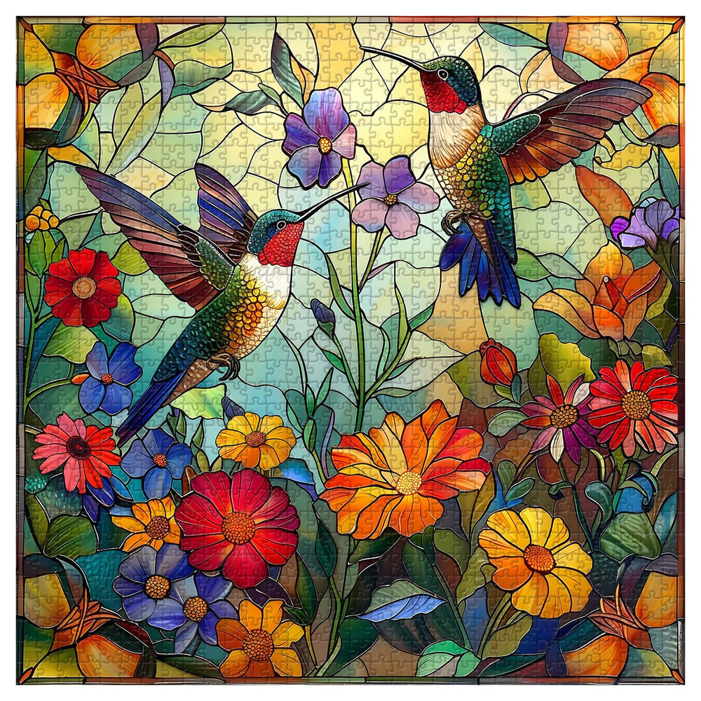 PICKFORU mosaic bird puzzle showcases a cheerful bird motif for wall art.