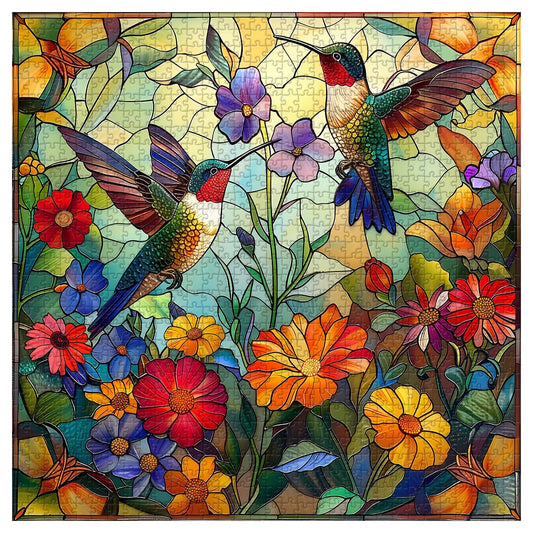 PICKFORU mosaic bird puzzle showcases a cheerful bird motif for wall art.