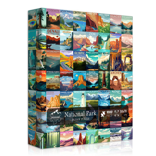 PICKFORU national parks puzzle box ready for opening and gifting