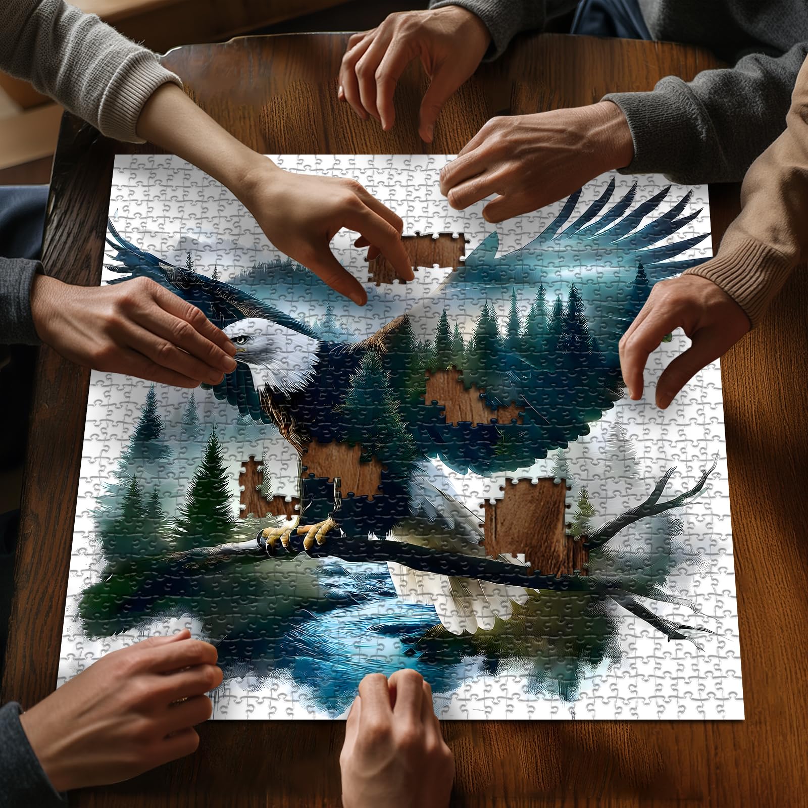PICKFORU Nature Scene Puzzle with mountains and streams for tranquil evenings