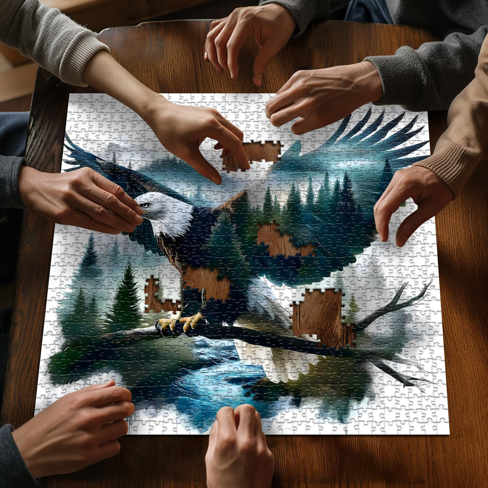 PICKFORU Nature Scene Puzzle with mountains and streams for tranquil evenings