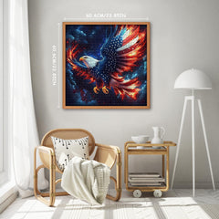 PickForU Patriotic Eagle Puzzle wall decor ready to frame