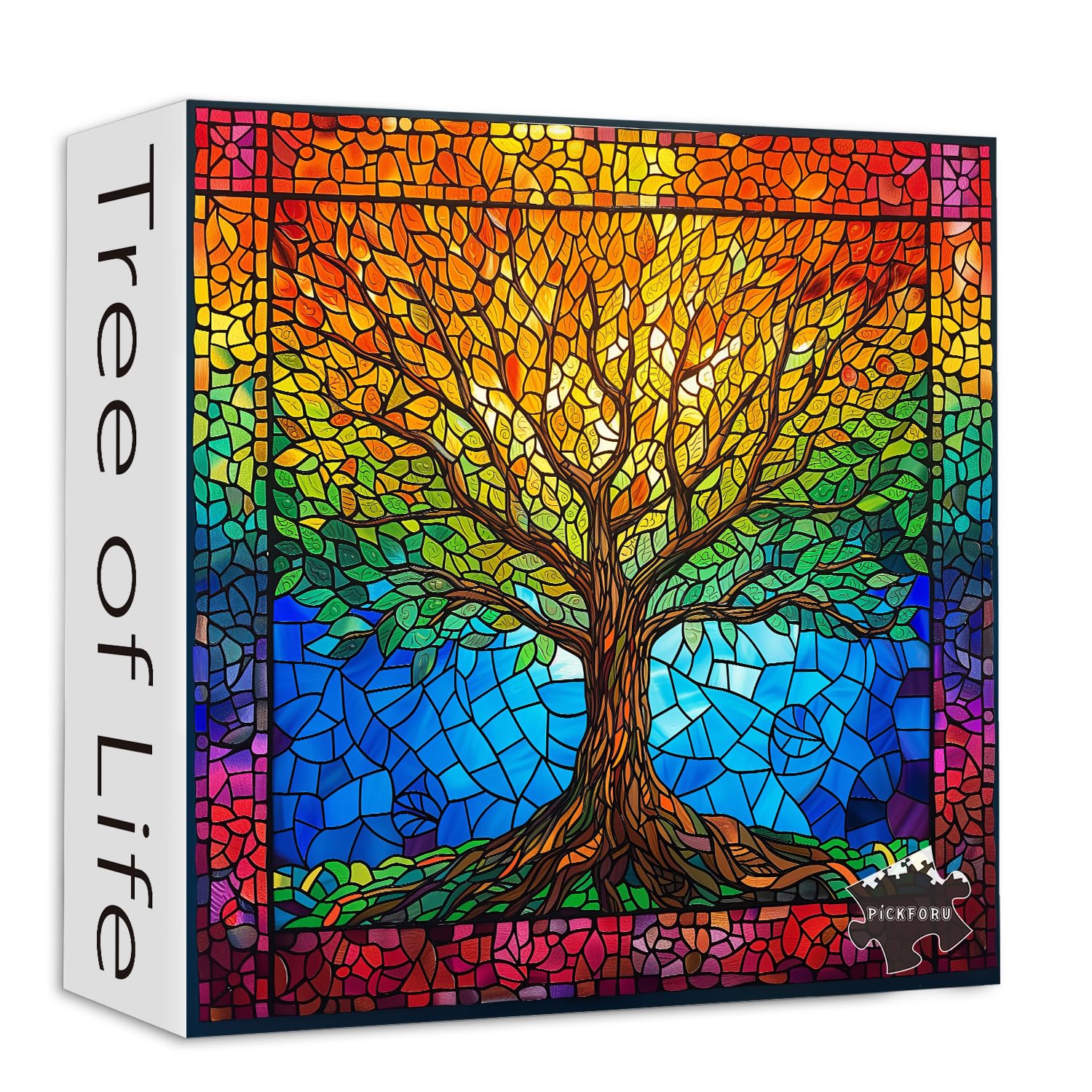 PICKFORU stained glass puzzle missing-piece support ensures completion assistance.