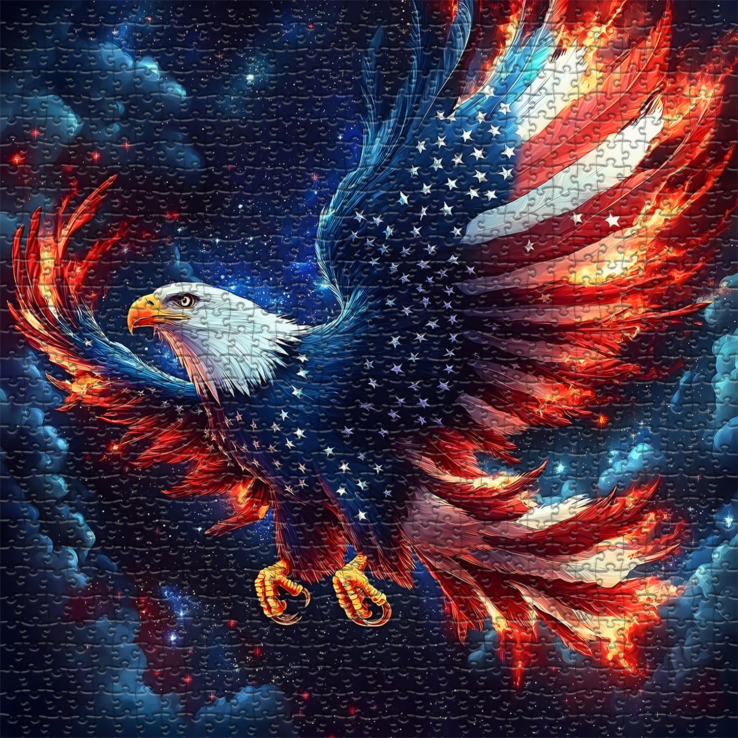 PickForU Starry Sky Eagle Puzzle closeup with dramatic background