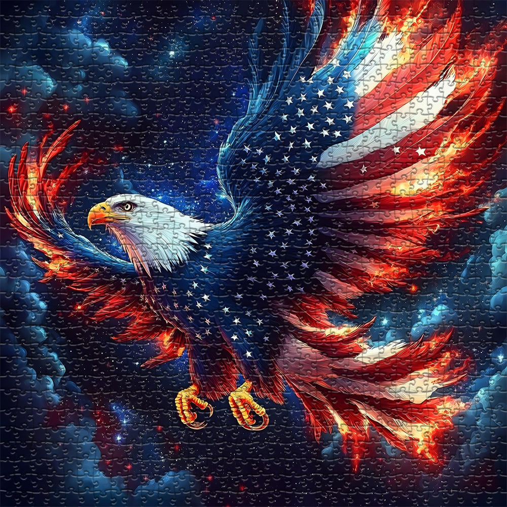 PickForU Starry Sky Eagle Puzzle closeup with dramatic background