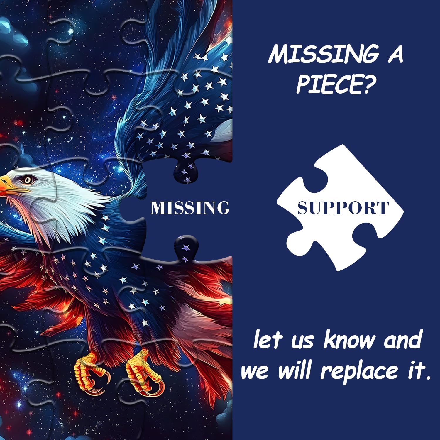 PickForU US Eagle Puzzle assembly pieces support smooth building