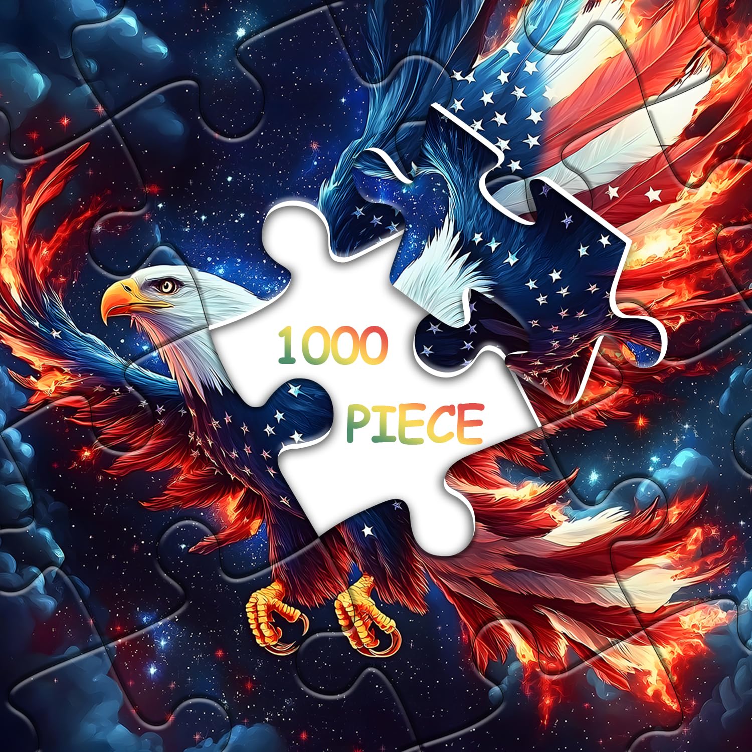 PickForU USA Flag Eagle Puzzle detailed feathers for precise placement