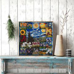 PICKFORU Van Gogh's Rhapsody puzzle offers calming, immersive activity for relaxation.