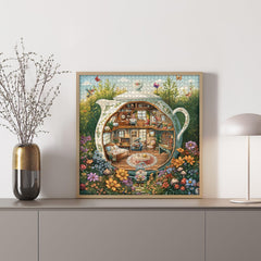 PICKFORU Wall Decor-ready Flower Puzzle adds artistic charm to any room.
