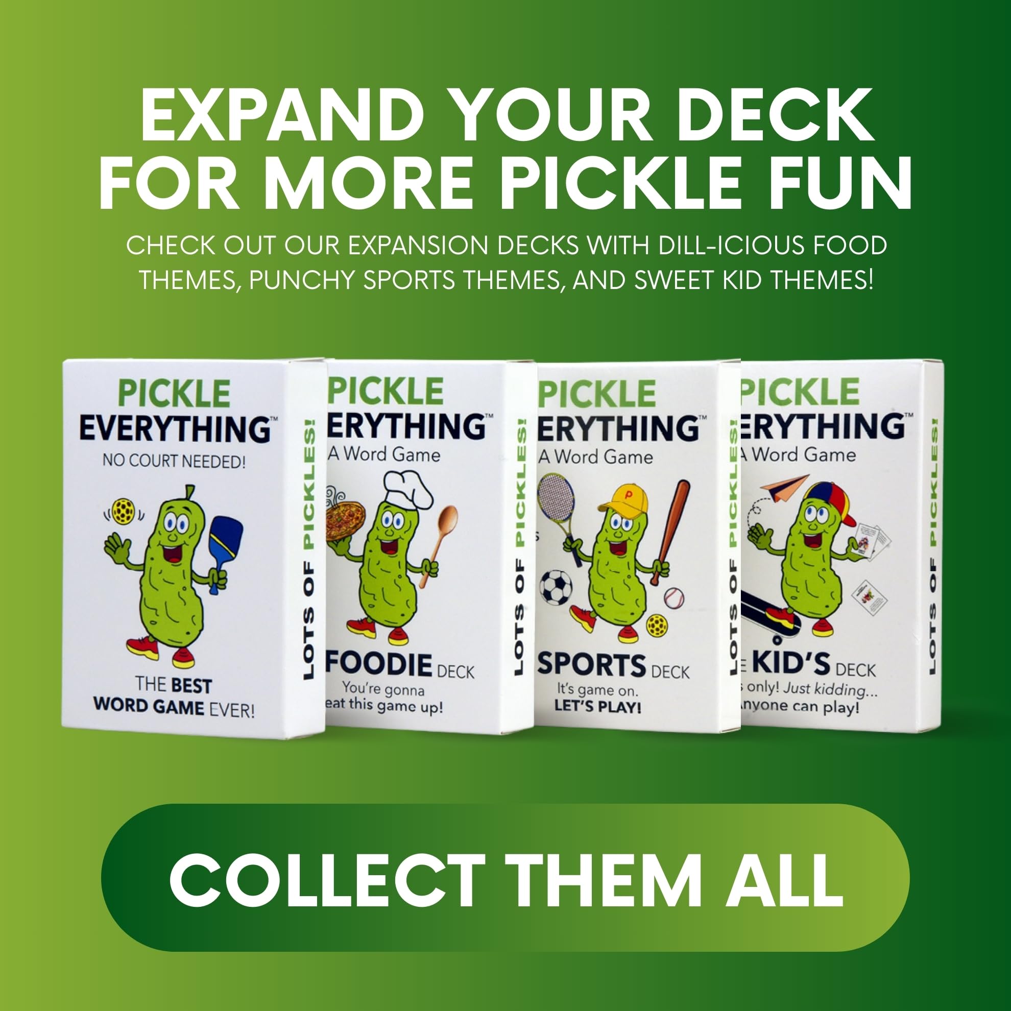 Pickle Everything three-to-five players enjoying a social game night