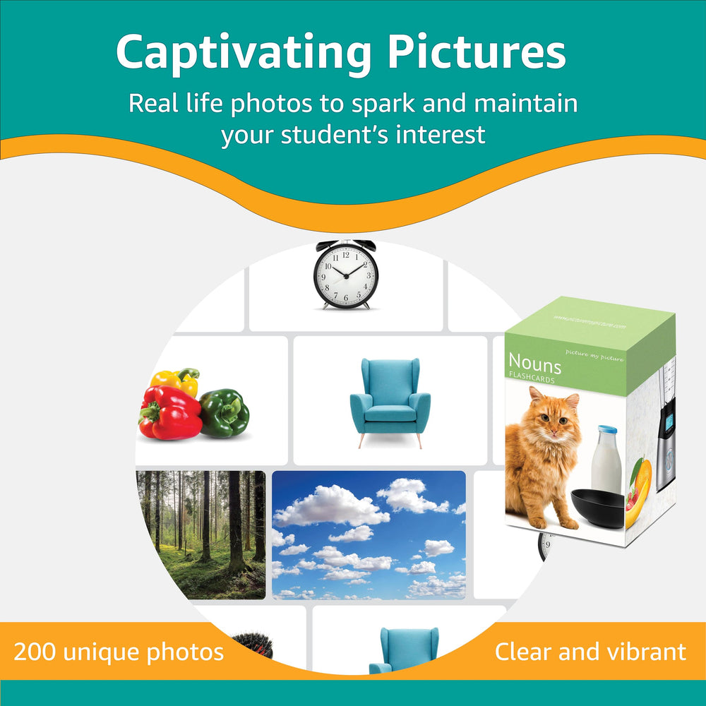 Picture My Picture nouns flash cards illustrating car to support travel language and verbs practice.