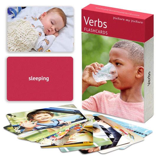 Picture My Picture Verbs Volume 1 Eating card supports daily vocabulary building in classrooms.